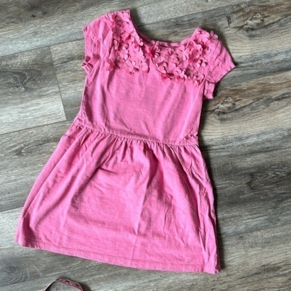 GAP dress kids size 6 pink cotton floral with flowers comfort